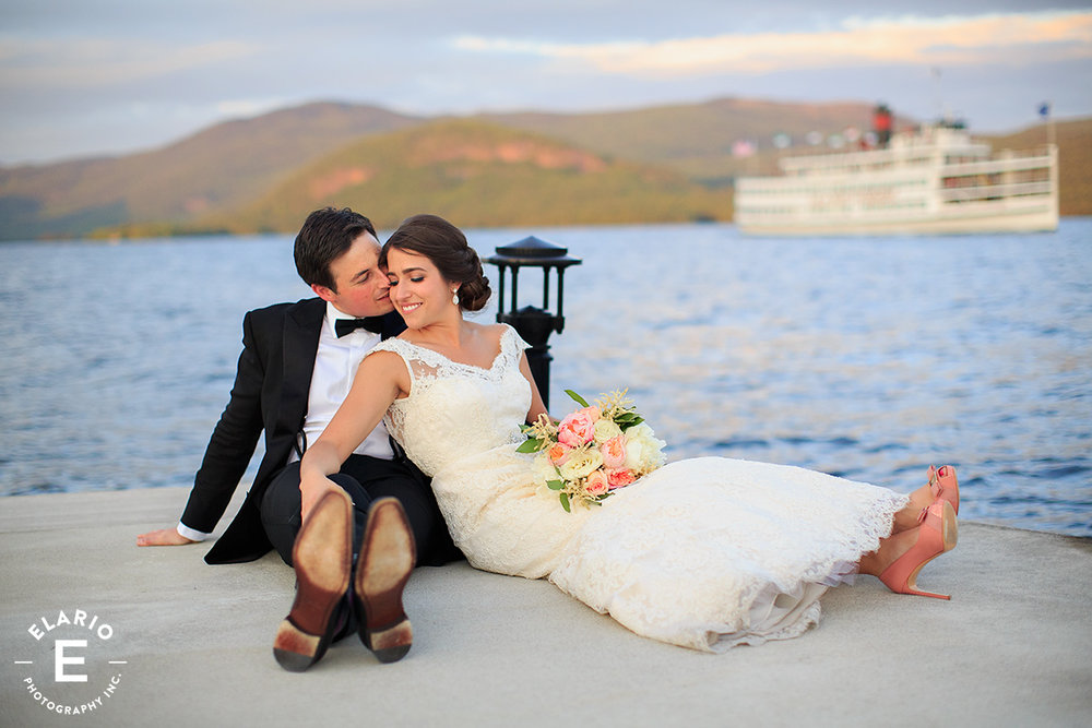 A Sagamore wedding is never complete without a photo with one of the big boats in the background.