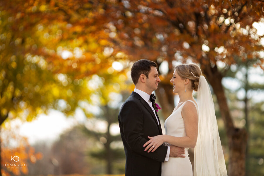 Kevin Demassio Photography Fall wedding bride and groom portrait